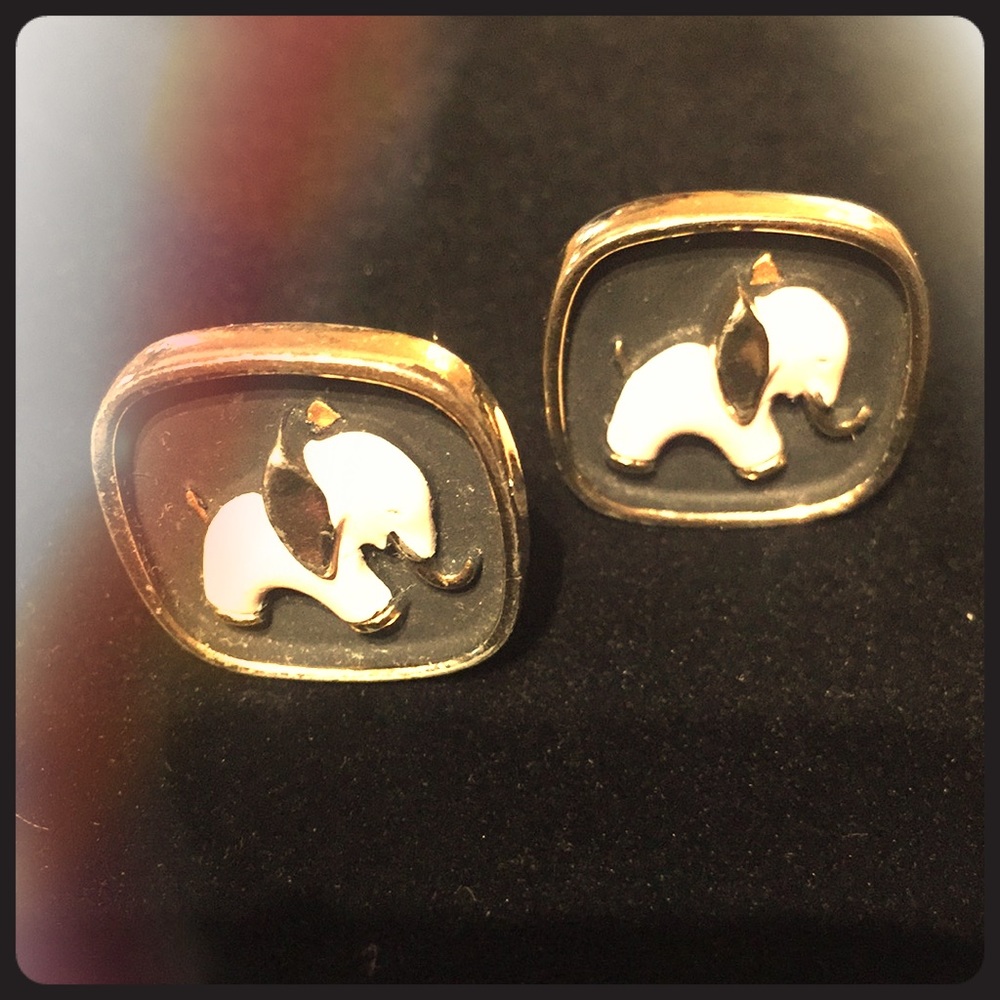 Pink Elephant Cufflinks